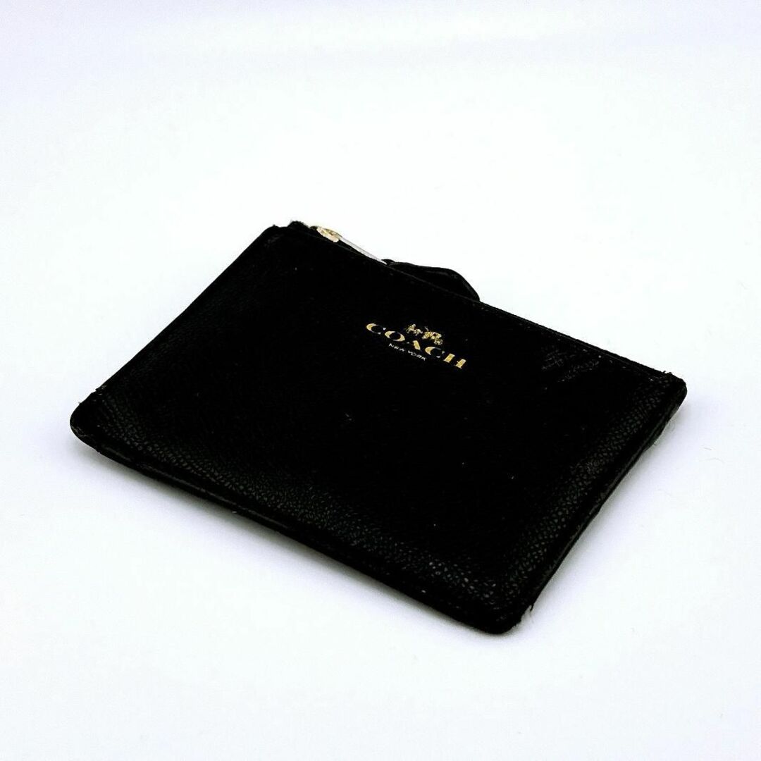 COACH(コーチ)のコーチ キーポーチ イン レザー ブラック コインケース F12186 メンズのファッション小物(コインケース/小銭入れ)の商品写真