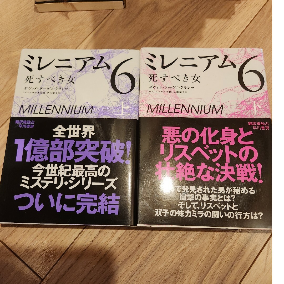 ミレニアム６　死すべき女　上下セット エンタメ/ホビーの本(文学/小説)の商品写真