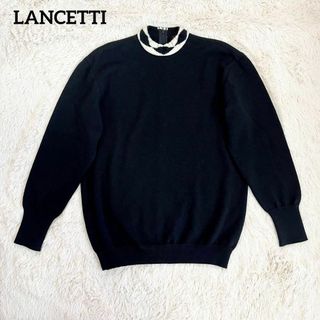 ランチェッティ(LANCETTI)のLANCETTI ハイネック ニット セーター ヴィンテージ レトロ古着 L(ニット/セーター)