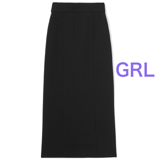 グレイル(GRL)のGRL  バックスリットタイトスカート　黒(ロングスカート)