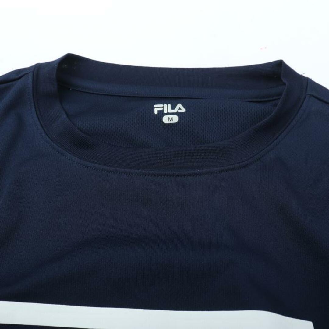 FILA(フィラ)のフィラ 半袖Tシャツ ロゴT テニス スポーツウエア メンズ Mサイズ 藍色 FILA メンズのトップス(Tシャツ/カットソー(半袖/袖なし))の商品写真