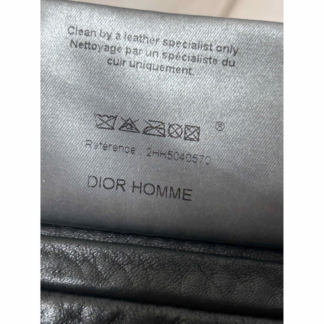 DIOR HOMME(ディオールオム)のディオールオム 02AW スタンドカラーレザージャケット 46 エディスリマン メンズのジャケット/アウター(レザージャケット)の商品写真