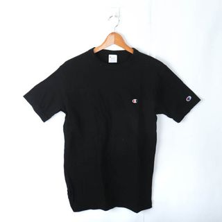 チャンピオン(Champion)のチャンピオン 半袖Tシャツ ワンポイントロゴ スポーツウエア メンズ Mサイズ ブラック Champion(Tシャツ/カットソー(半袖/袖なし))