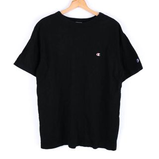 チャンピオン(Champion)のチャンピオン 半袖Tシャツ ワンポイントロゴ スポーツウエア 大きいサイズ メンズ XLサイズ ブラック Champion(Tシャツ/カットソー(半袖/袖なし))