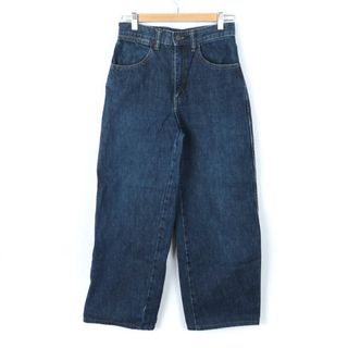 ユニクロ(UNIQLO)のユニクロ デニムパンツ ワイド ジーンズ シンプル U レディース 24(61cm)サイズ ブルー UNIQLO(デニム/ジーンズ)