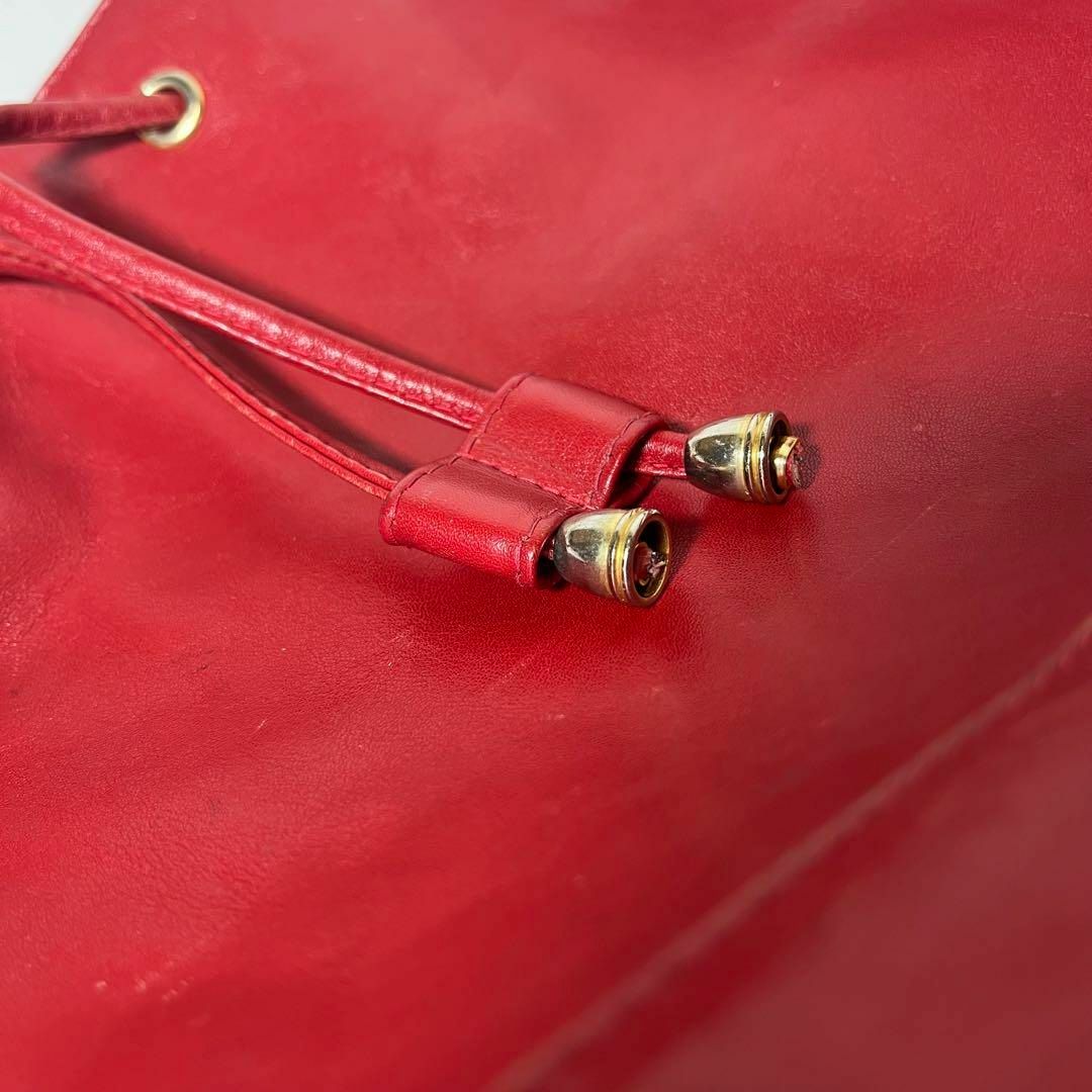 Paloma Picasso(パロマピカソ)のby Paloma Picasso 巾着ショルダーバッグ 赤 ヴィンテージ レディースのバッグ(ショルダーバッグ)の商品写真
