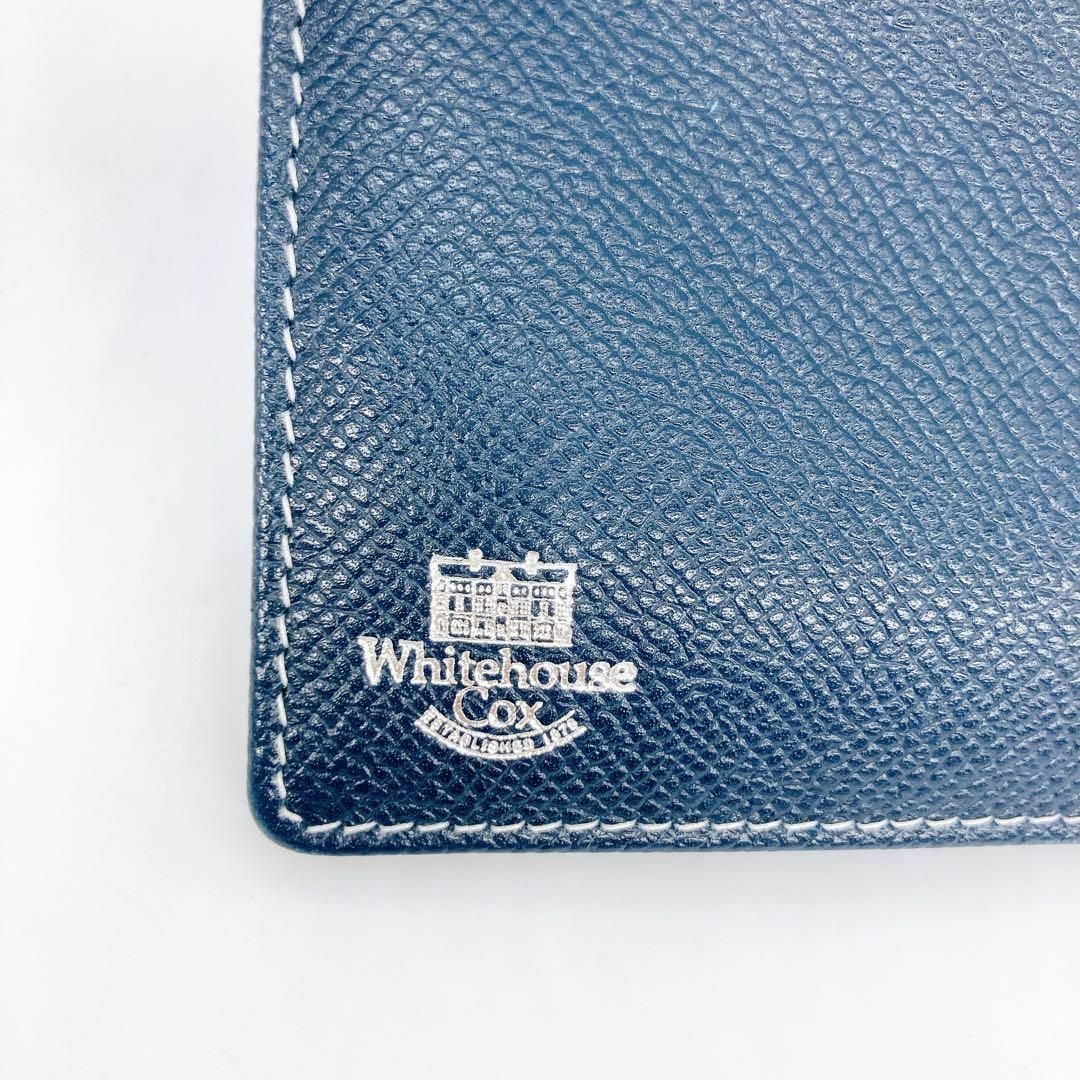 WHITEHOUSE COX(ホワイトハウスコックス)の✨美品✨ホワイトハウスコックス 2つ折り財布 ロンドンカーフ　ネイビー　レザー メンズのファッション小物(折り財布)の商品写真