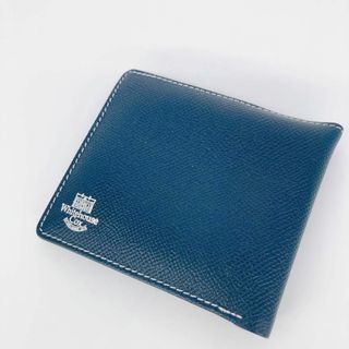 WHITEHOUSE COX - ✨美品✨ホワイトハウスコックス 2つ折り財布 ロンドンカーフ　ネイビー　レザー