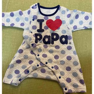 I♡Papa ロンパース　50〜60cm(ロンパース)