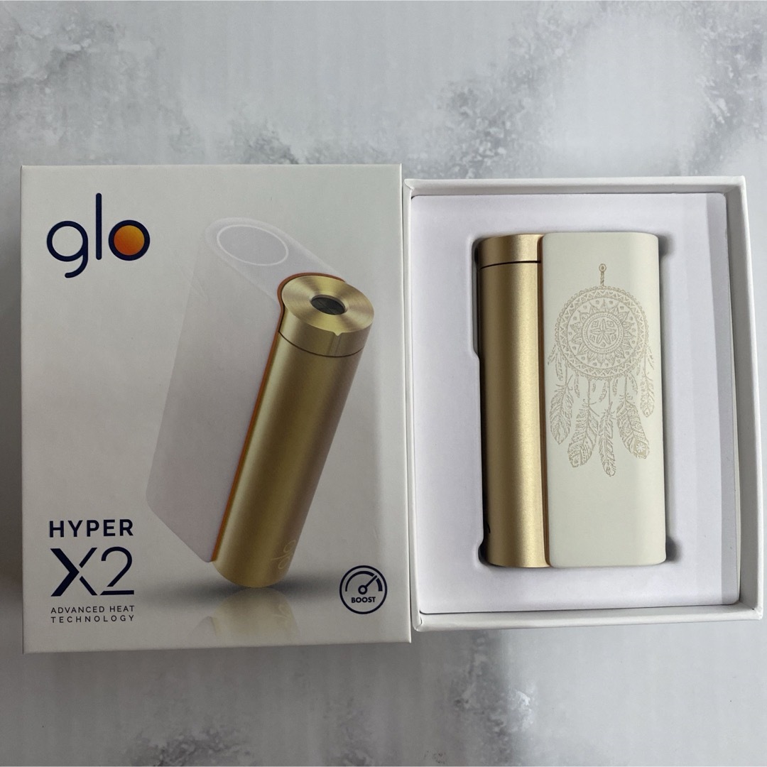 glo(グロー)のドリームキャッチャー 加工 glo hyper X2 グローハイパー本体 白 金 メンズのファッション小物(タバコグッズ)の商品写真