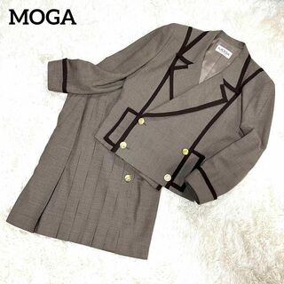 MOGA - MOGA ヴィンテージ スーツ セットアップ スカート M レトロ 金ボタン