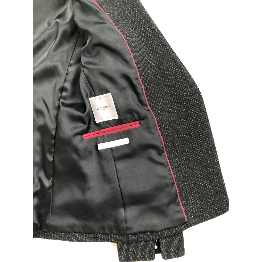 AOKI(アオキ)のAOKI アオキ レディース ノーカラー ジャケット Les mues 灰 新品 レディースのジャケット/アウター(ノーカラージャケット)の商品写真