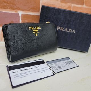 PRADA - PRADA☆鑑定済☆サフィアーノ1ML225 黒 ブラック プラダ財布