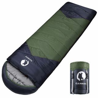 CANWAY 寝袋 シュラフ 封筒型 210T防水 キャンプ 保温 スリーピング(寝袋/寝具)