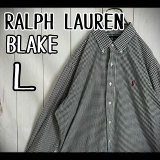 ラルフローレン(Ralph Lauren)の【希少デザイン】　ラルフローレン　ブレイク　長袖シャツ　ギンガムチェック　L(Tシャツ/カットソー(七分/長袖))