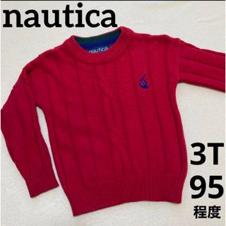 NAUTICA - nautica ノーティカ 刺繍ニット トップス 3T 90〜100cm 美品