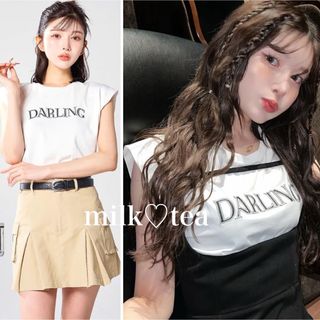 Darich - 新品タグ付き ダーリッチ レザーアップリケTシャツ ホワイト