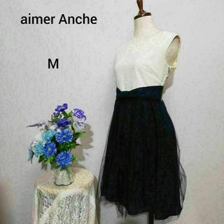 エメ(AIMER)のaimer Aoche 極上美品　ドレス　パーティー　Мサイズ(ミディアムドレス)