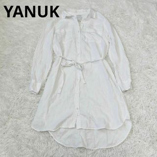 ヤヌーク(YANUK)のYANUK ヤヌーク　白シャツ　ワンピース　S(ひざ丈ワンピース)