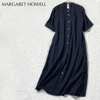 マーガレットハウエル(MARGARET HOWELL)のMHLマーガレットハウエル コットン シャツワンピース 羽織り(ロングワンピース/マキシワンピース)