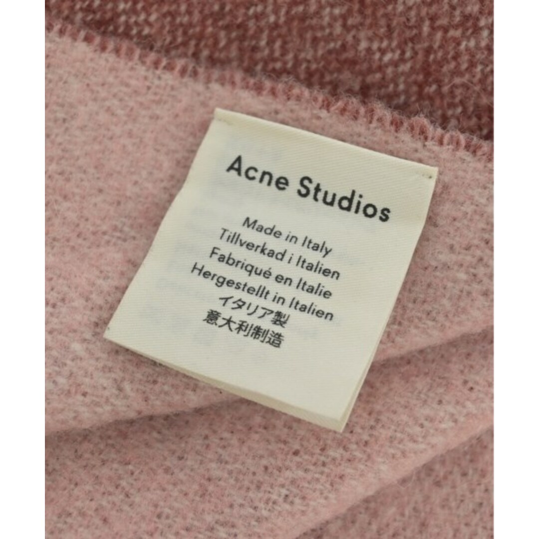 Acne Studios(アクネストゥディオズ)のAcne Studios アクネストゥディオズ マフラー - 赤系xピンク系 【古着】【中古】 レディースのファッション小物(マフラー/ショール)の商品写真