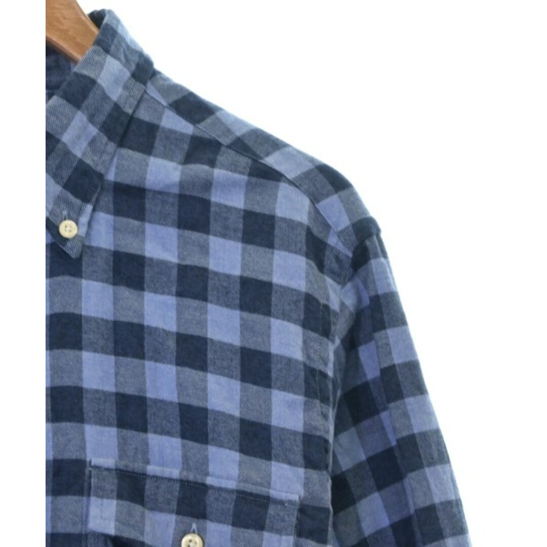 IKE BEHAR(アイクベーハー)のIKE BEHAR アイクベーハー カジュアルシャツ M 青x紺(チェック) 【古着】【中古】 メンズのトップス(シャツ)の商品写真