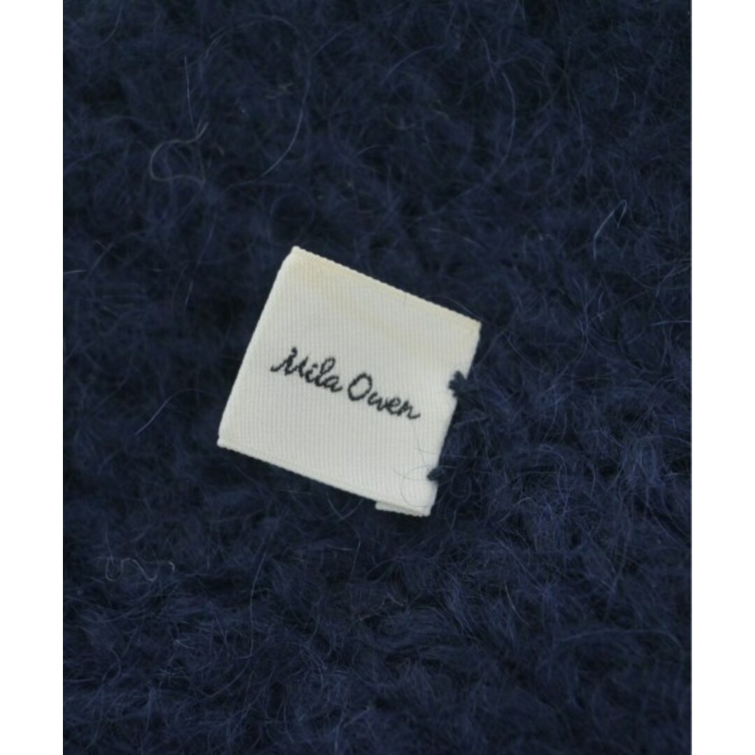 Mila Owen(ミラオーウェン)のMila Owen ミラオーウェン マフラー - 紺 【古着】【中古】 レディースのファッション小物(マフラー/ショール)の商品写真