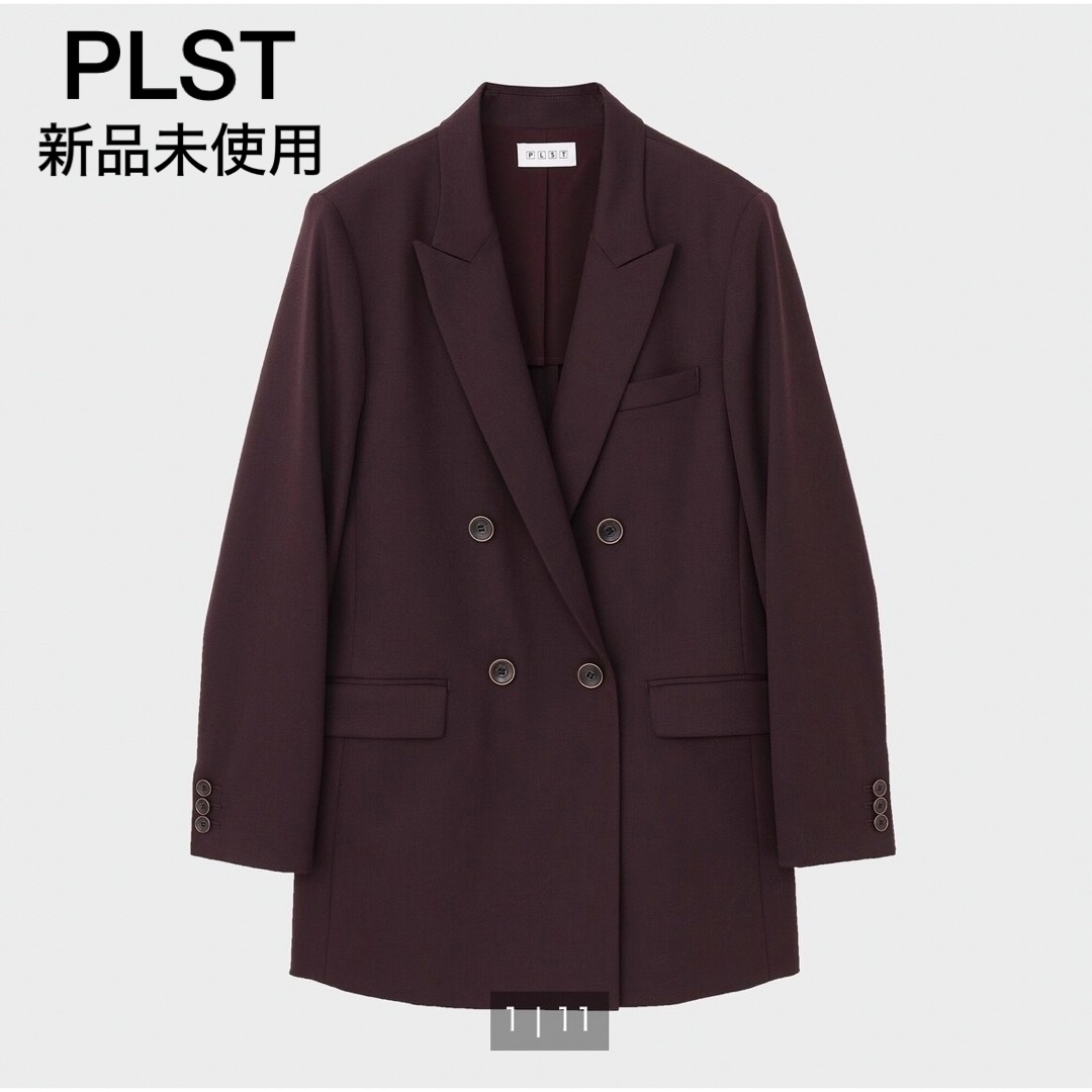 PLST(プラステ)の【新品・未使用・タグ付き】PLST プラステ　ウールブレンドダブルジャケット レディースのジャケット/アウター(テーラードジャケット)の商品写真