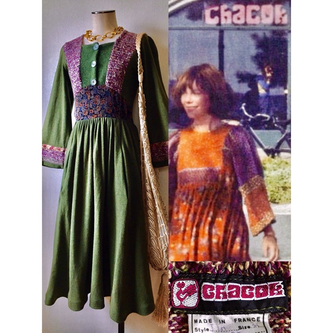 FUMIKA_UCHIDA(フミカウチダ)の70s CHACOK French Vintage Knit Dress ニット レディースのワンピース(ロングワンピース/マキシワンピース)の商品写真