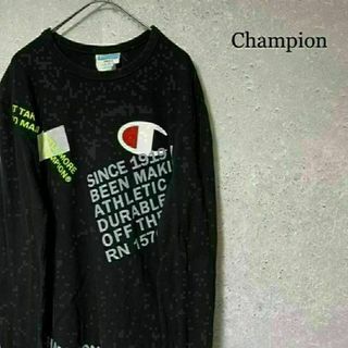 チャンピオン(Champion)のChampion チャンピオン 長袖 スウェットシャツ プリントロゴ M(Tシャツ(長袖/七分))