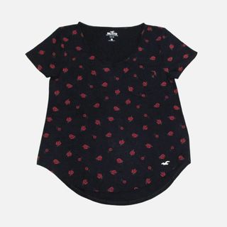 ホリスター(Hollister)の★新品★ホリスター★ヴィスコース半袖VネックポケットTシャツ (Black/S)(Tシャツ(半袖/袖なし))