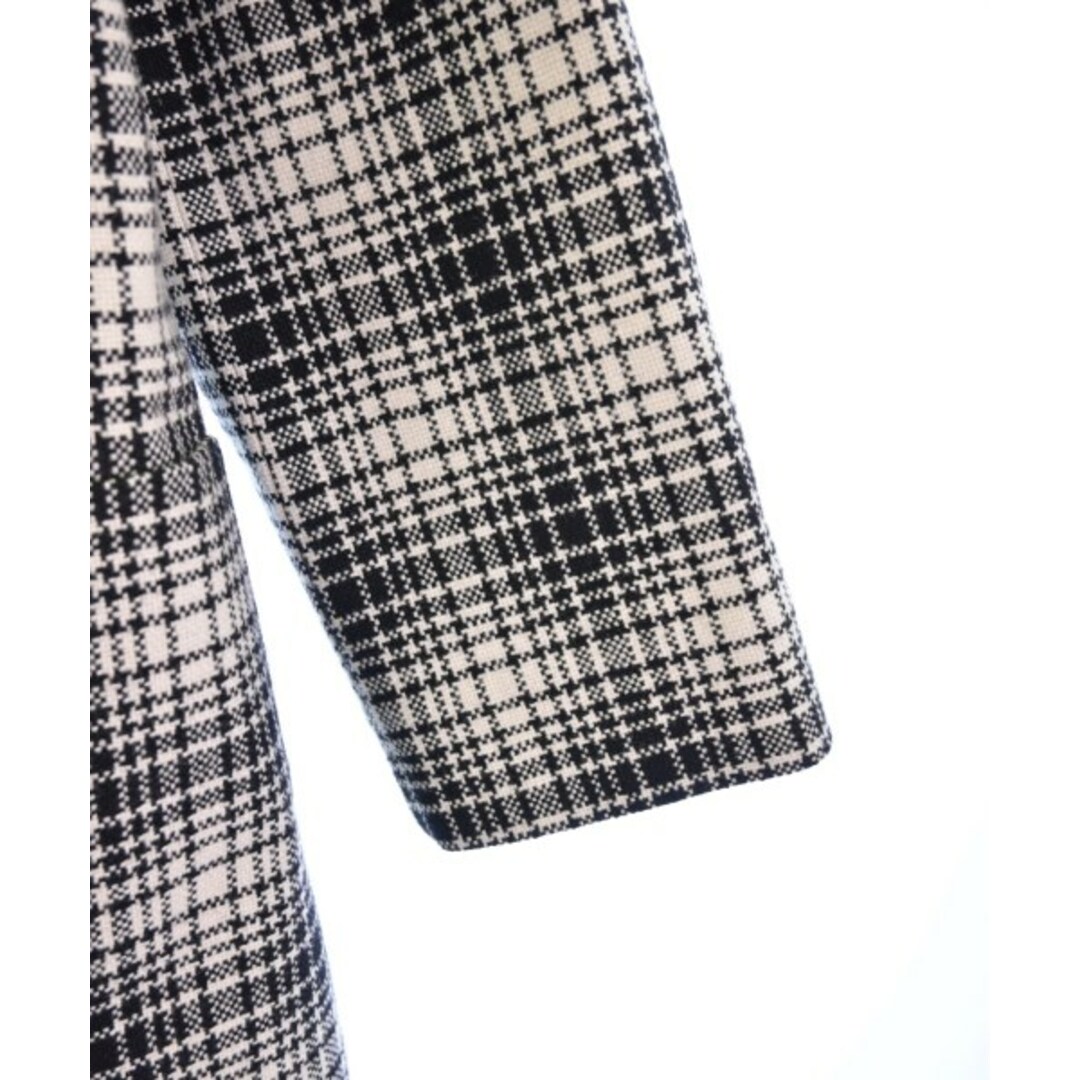 BURBERRY(バーバリー)のBURBERRY ステンカラーコート 42(M位) 白x黒(チェック) 【古着】【中古】 レディースのジャケット/アウター(その他)の商品写真