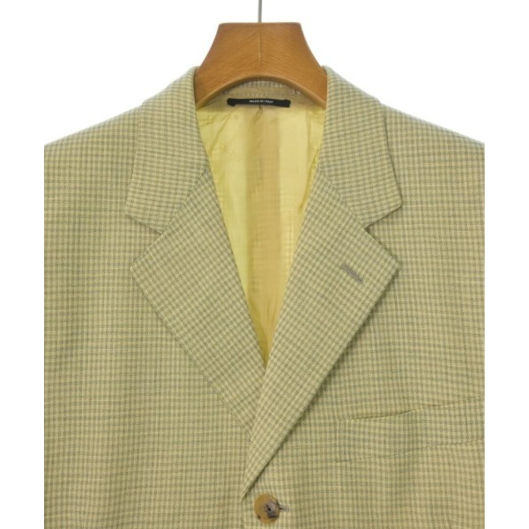 HERMES テーラードジャケット 46(M位) 黄系x緑系(チェック) 【古着】 HERMES テーラードジャケット 46(M位) 黄系x緑系(チェック) 【古着】