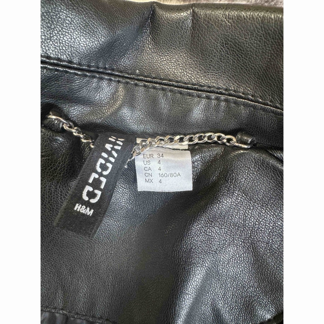 H&M(エイチアンドエム)のレザージャケット レディースのジャケット/アウター(ライダースジャケット)の商品写真