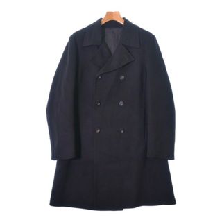 ジルサンダー(Jil Sander)のJIL SANDER ジルサンダー チェスターコート 48(L位) 黒 【古着】【中古】(チェスターコート)