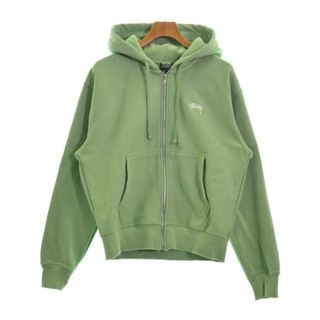 ステューシー(STUSSY)のSTUSSY ステューシー パーカー S 黄緑 【古着】【中古】(パーカー)