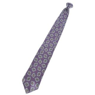 TIE YOUR TIE タイユアタイ ネクタイ - 紫x白xカーキ等(総柄) 【古着】【中古】