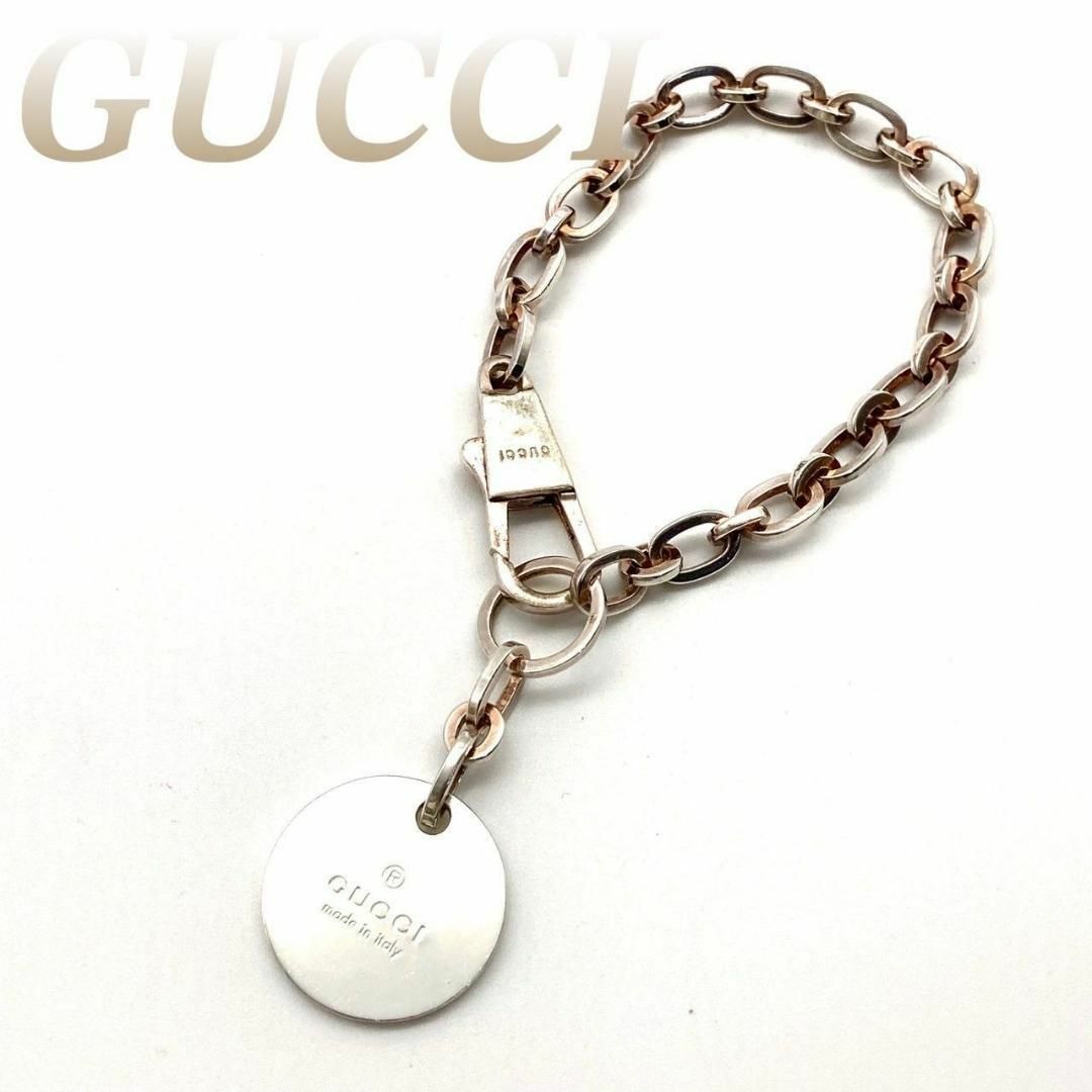 Gucci(グッチ)のグッチ サークルプレート ブレスレット SV925 シルバー 60315 レディースのアクセサリー(ブレスレット/バングル)の商品写真