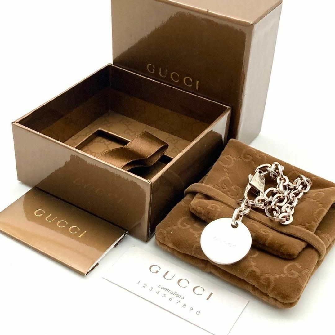 Gucci(グッチ)のグッチ サークルプレート ブレスレット SV925 シルバー 60315 レディースのアクセサリー(ブレスレット/バングル)の商品写真