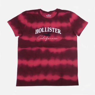 ホリスター(Hollister)の★新品★ホリスター★タイダイアップリケ半袖Tシャツ (Burgundy/M)(Tシャツ(半袖/袖なし))