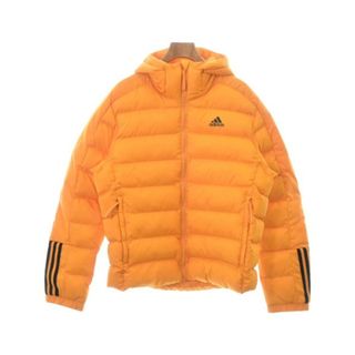 アディダス(adidas)のadidas アディダス ダウンジャケット/ダウンベスト L オレンジ 【古着】【中古】(ダウンジャケット)