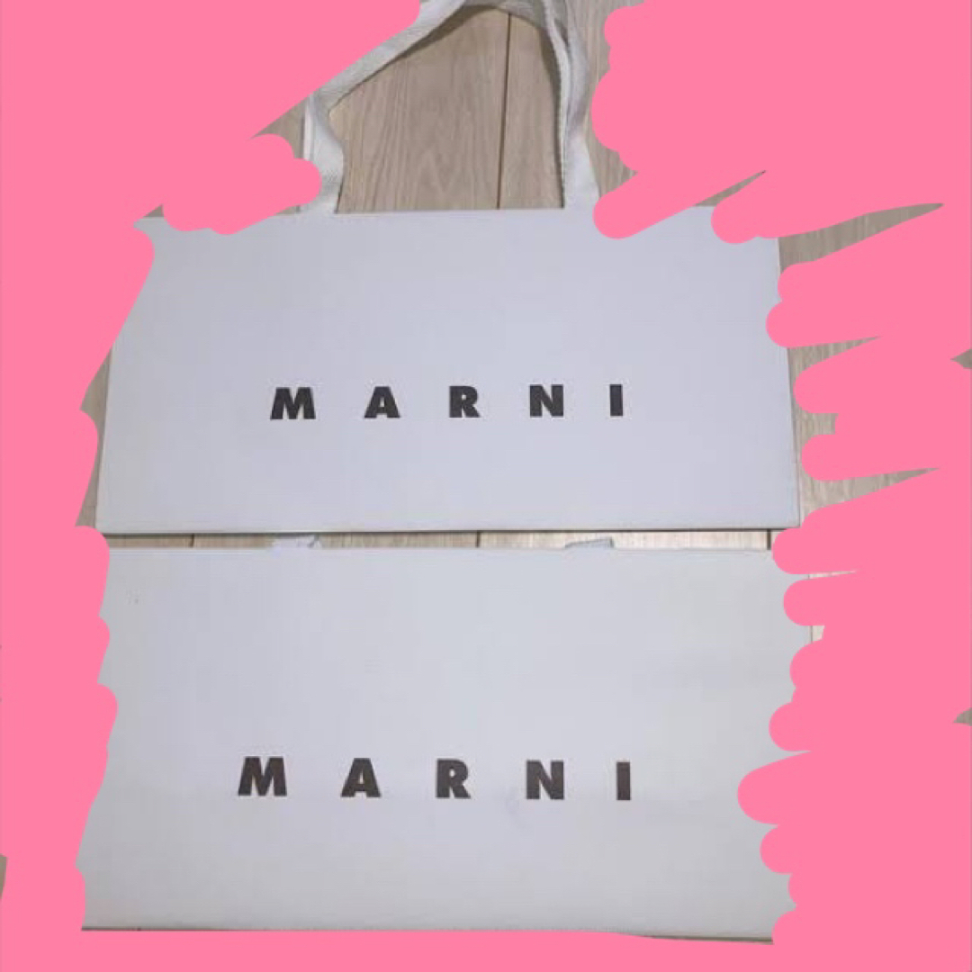 Marni(マルニ)のMARNI  マルニ　ショップ袋　紙袋　2枚セット レディースのバッグ(ショップ袋)の商品写真