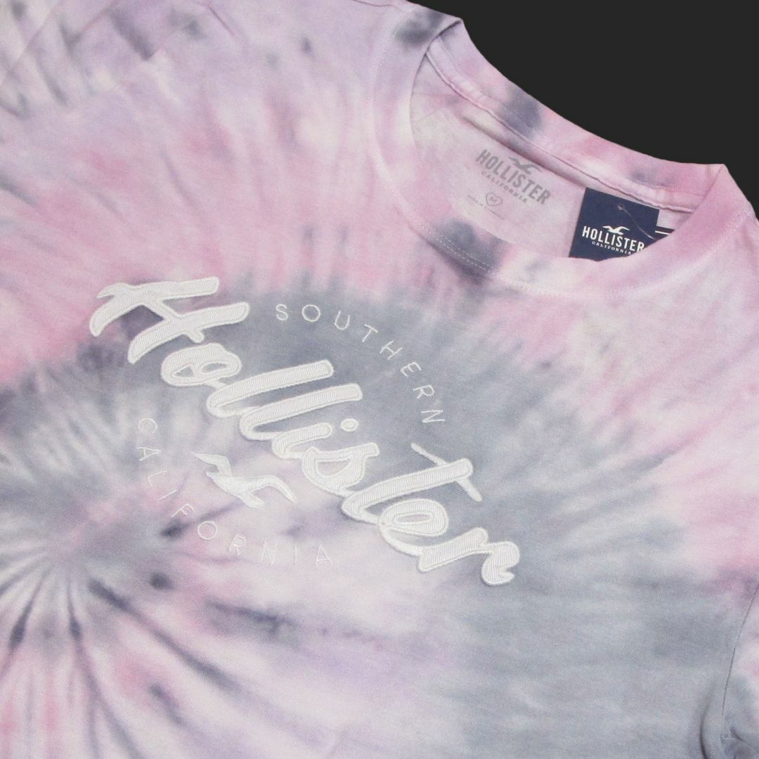 Hollister(ホリスター)の★新品★ホリスター★タイダイアップリケロゴTシャツ (Purple/M) レディースのトップス(Tシャツ(半袖/袖なし))の商品写真