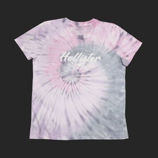 ホリスター(Hollister)の★新品★ホリスター★タイダイアップリケロゴTシャツ (Purple/M)(Tシャツ(半袖/袖なし))