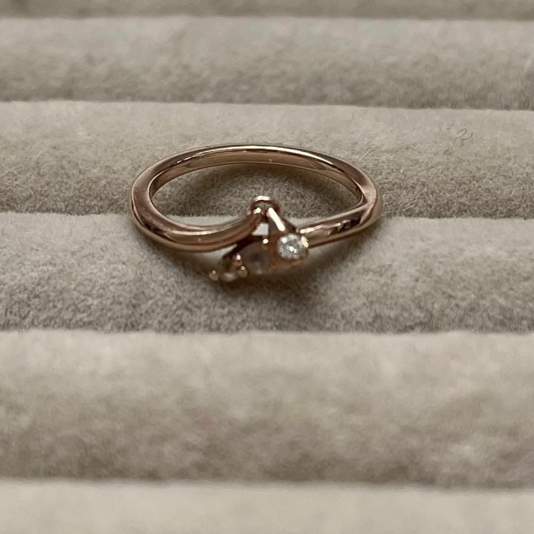 STAR JEWELRY(スタージュエリー)のSTAR JEWELRY FLOWER DEW PINKIE RING　K10 レディースのアクセサリー(リング(指輪))の商品写真