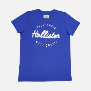 ホリスター(Hollister)の★新品★ホリスター★アップリケロゴ半袖Tシャツ (Blue/S)(Tシャツ(半袖/袖なし))