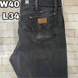 ラングラー(Wrangler)のラングラー デニム 90s メキシコ製 13MWZ 革タグ ブラック 40×34(デニム/ジーンズ)