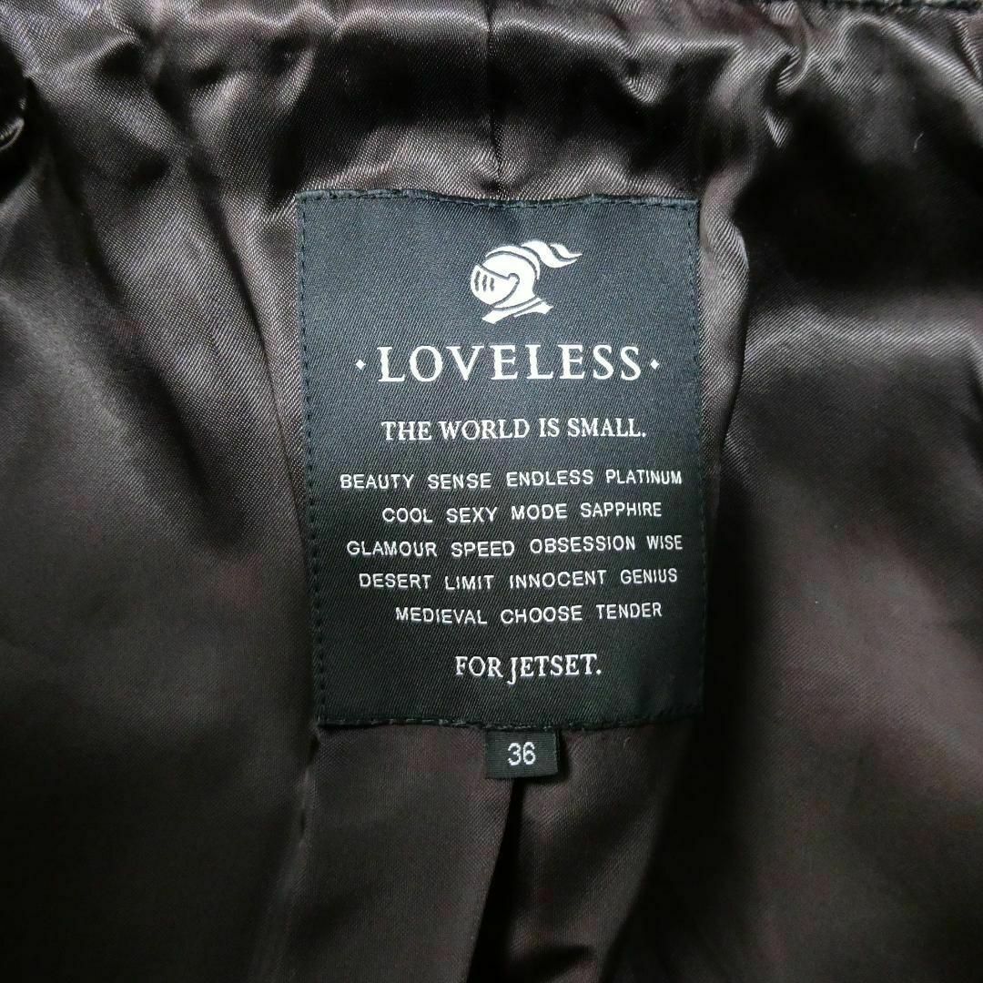 LOVELESS(ラブレス)の美品 LOVELESS 千鳥格子柄 ダブルブレスト ロング丈 チェスターコート レディースのジャケット/アウター(チェスターコート)の商品写真