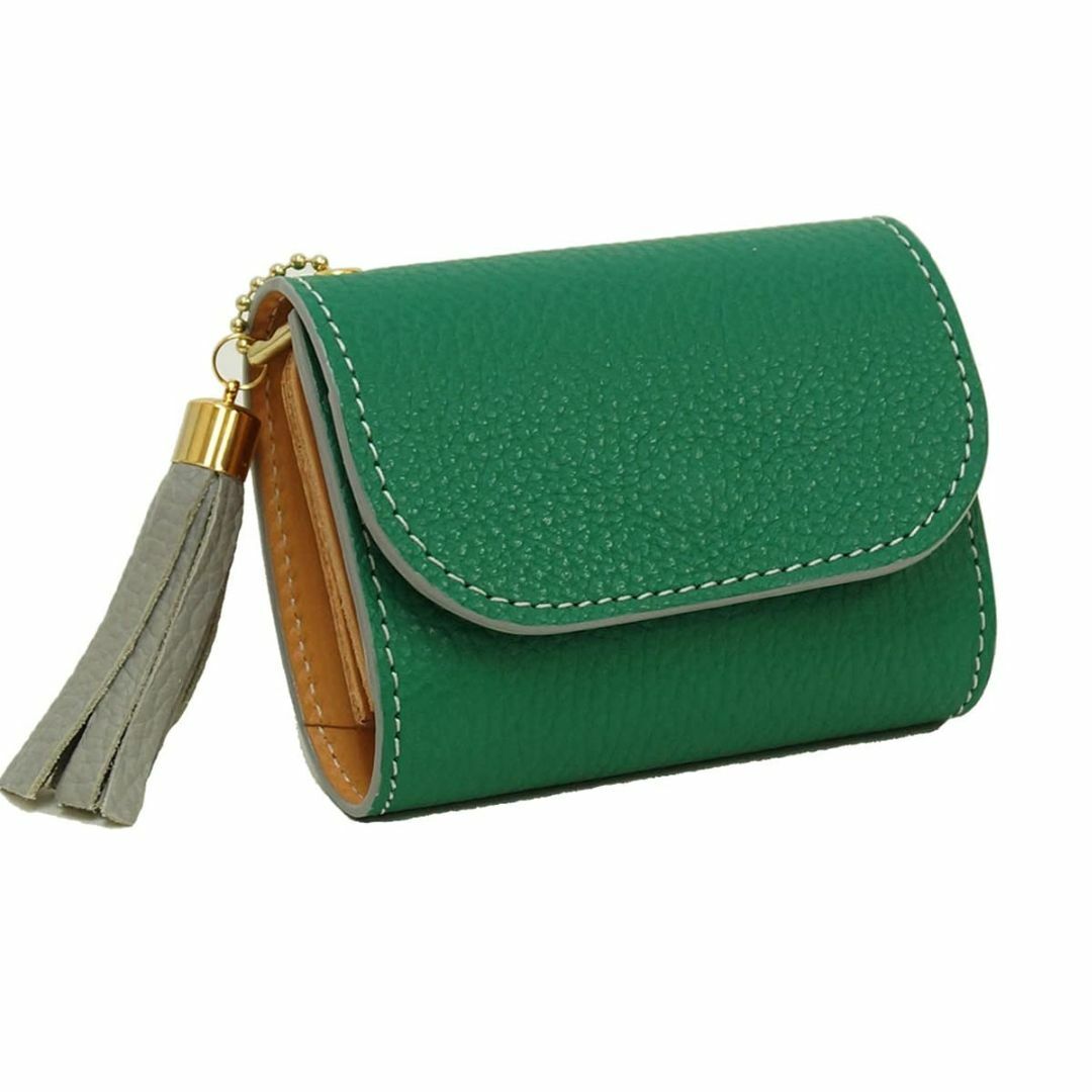【色: グリーン】[COTOCUL] コトカル ミニ財布 本革 イタリアンレザー メンズのバッグ(その他)の商品写真