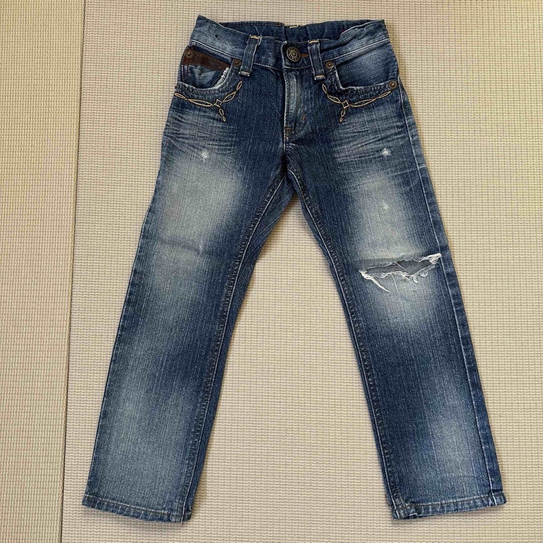 EDWIN(エドウィン)のエドウィン キッズ ダメージデニム 503 110cm キッズ/ベビー/マタニティのキッズ服男の子用(90cm~)(パンツ/スパッツ)の商品写真